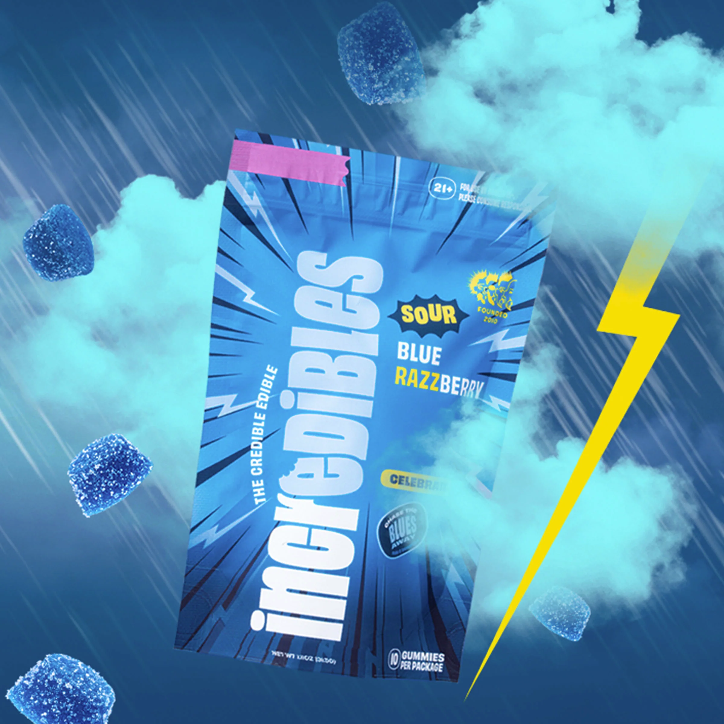 Sour Blue Razzberry THC Gummies - Image 5